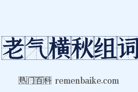 老气横秋组词是什么意思的图片